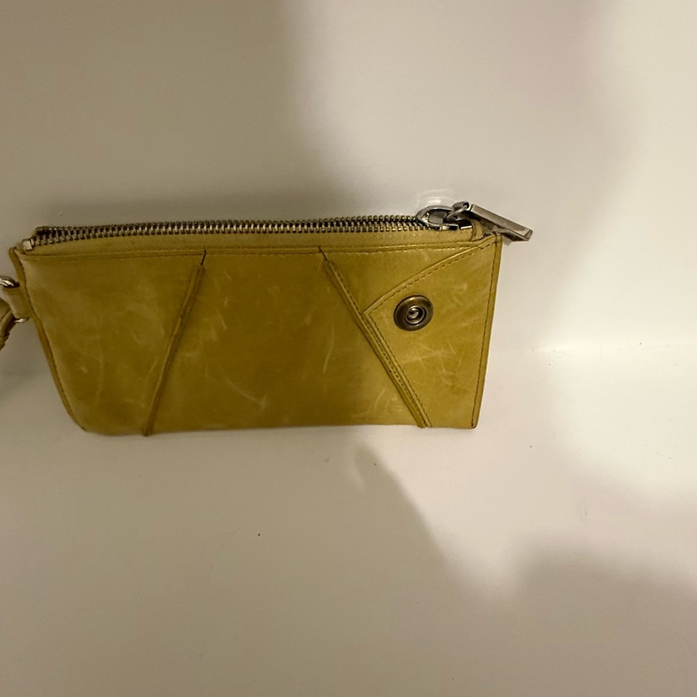 Hobo Yellow Leather Wristlet - Picture 2 of 2